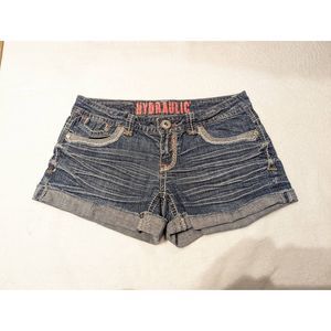 Hydraulic cuffed denim shorts size 5/6